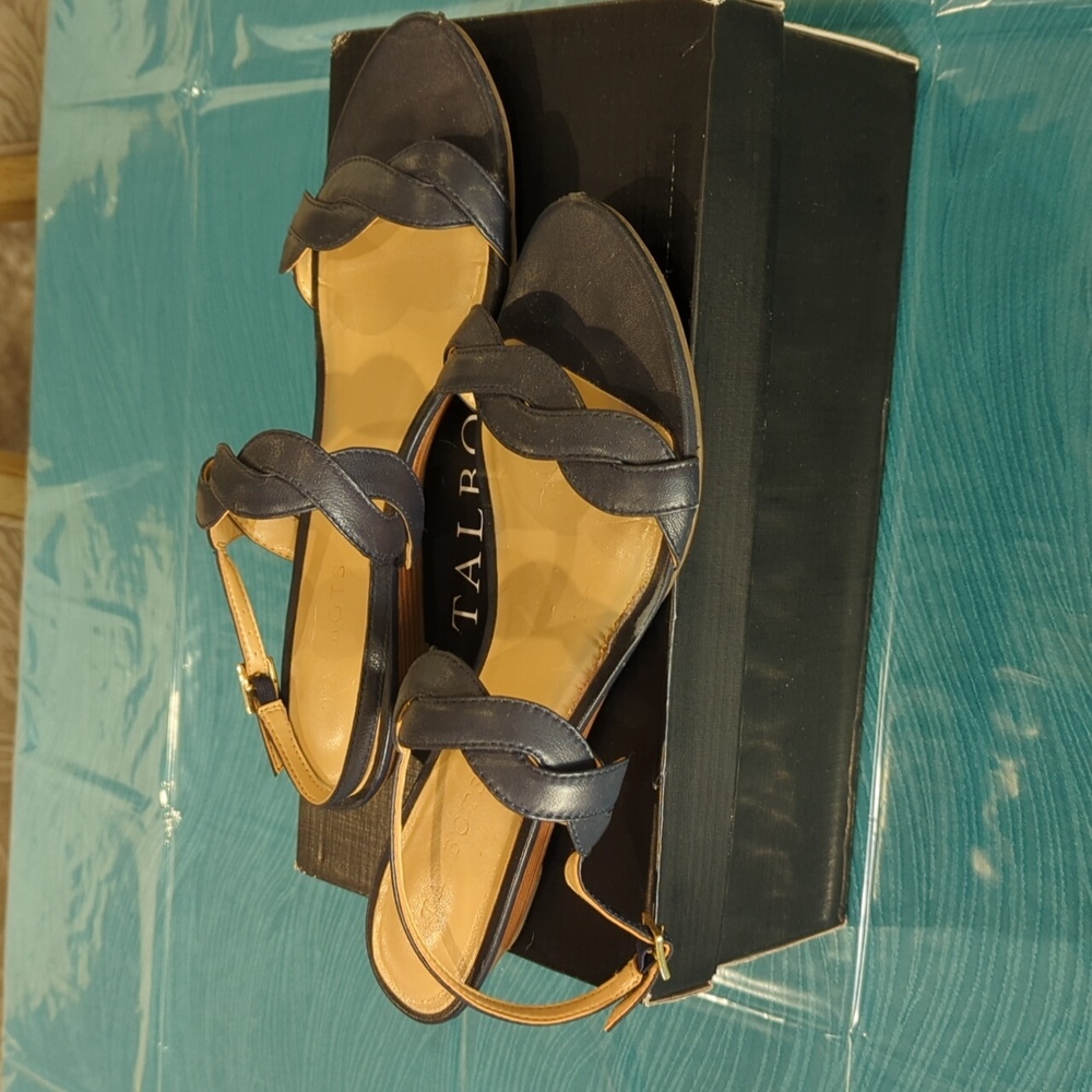 Talbot's Capri Twist sandals Indigo blue 9Mb
